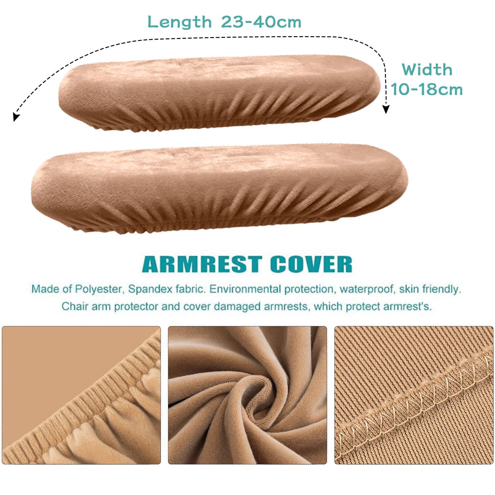 Copribraccioli Per Sedie Da Ufficio - Elasticizzati, Rimovibili E Lavabili, Universali - Foto 12