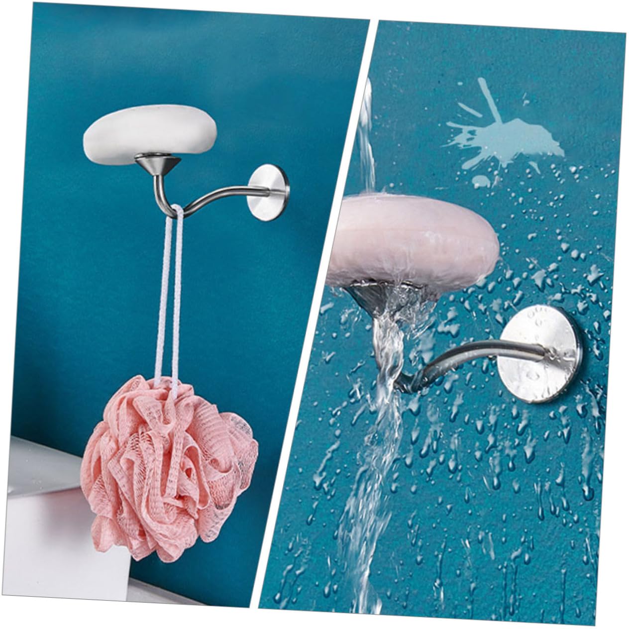 PRETYZOOM Porta Sapone Magnetico Da Parete Per Doccia Da Bagno 3 Pezzi