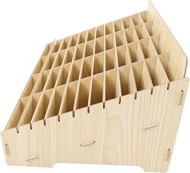 48 Grid Wooden Desktop Storage Box Mobile Phone Management Storage Box Creative Desktop Office Meeting Finishing Grid Multi Cell Phone Rack Display