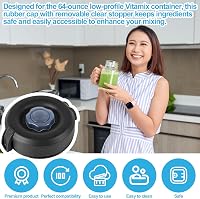 Capac de schimb Gosknor pentru blender Vitamix de 64 oz (aprox. 1,9 l), pentru vas cu profil jos, compatibil cu seria Professional Propel 7