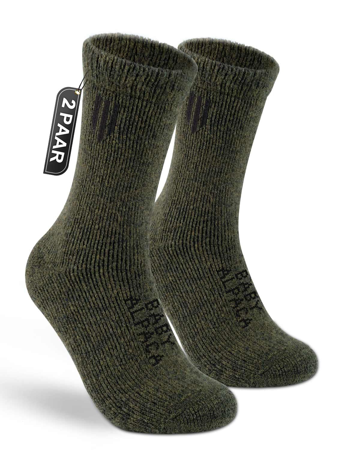 Juclise Alpaka Socken Wollsocken - Wärmende Dicke Thermosocken für Winter, Jagd und Wandern, Kuschelsocken & Gemütliche Mittellange Socken für Herren und Damen