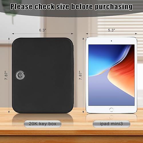 Miniatura 3 de KYODOLED Soporte de pared para gabinete, organizador de caja de llaves con bloqueo, caja de bloqueo de llave con llave, caja de bloqueo para llaves