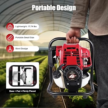 38cc 4 Stroke Water Transfer Pump 1-Inch Portable Gasoline Water Pump Single-cylinder Air-cooled High Pressure Lightweight Petrol Water Pump Drain A Pool Flood Irrigation Flooded Basement