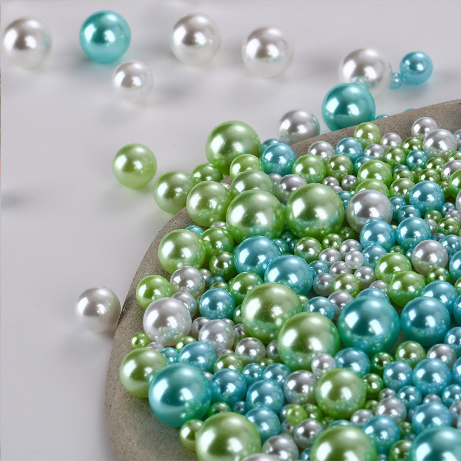 1200pcs Ivory Pearl Beads - 4 Sizes No Hole ABS Pearls For Crafts & Decor - View #9