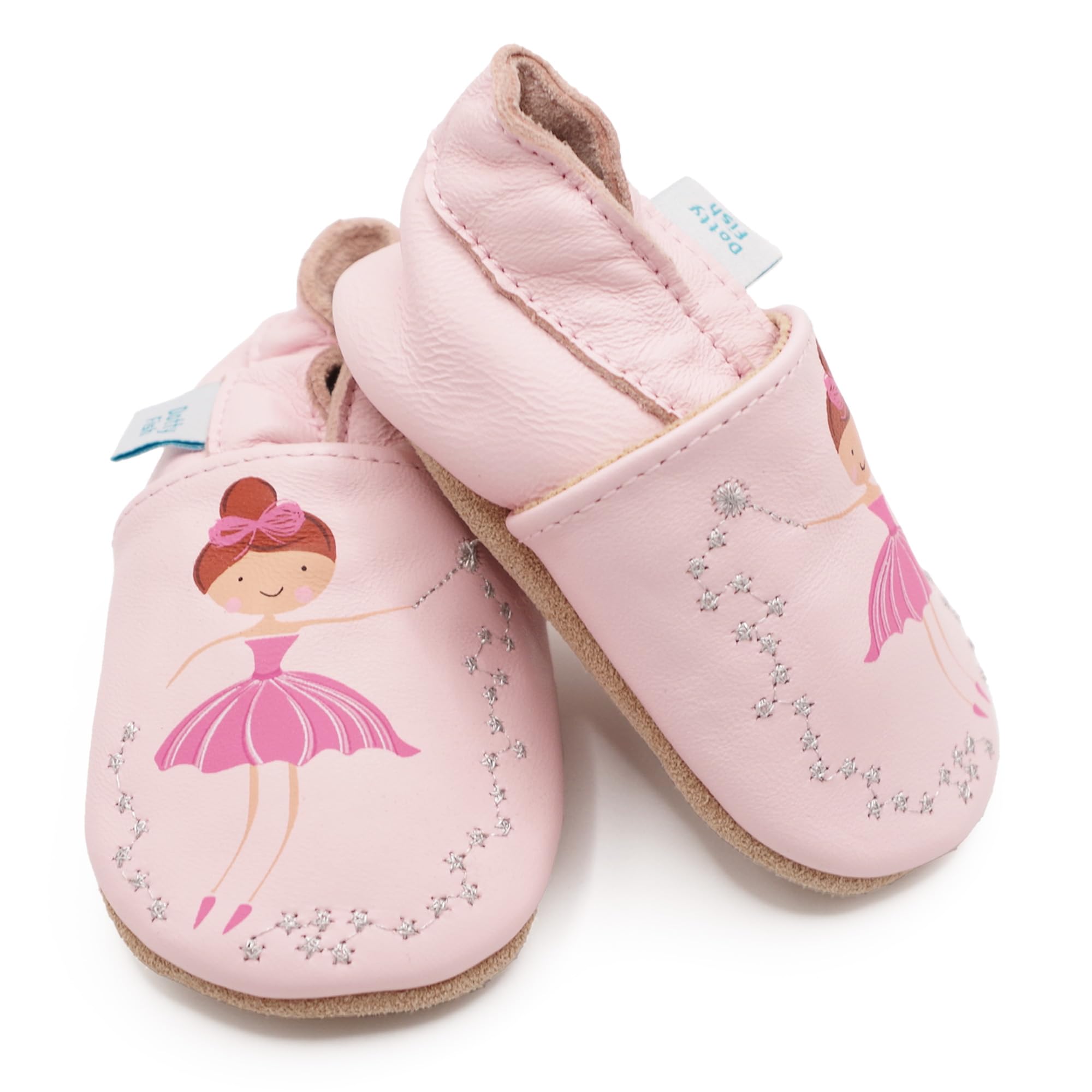 Dotty Fish Chaussures Bébé et Enfant en Cuir Souple – Antidérapantes, Légères et Respirantes, Semelle Souple pour Premiers Pas, Unisexe 0-5 Ans, Marque Britannique - 4