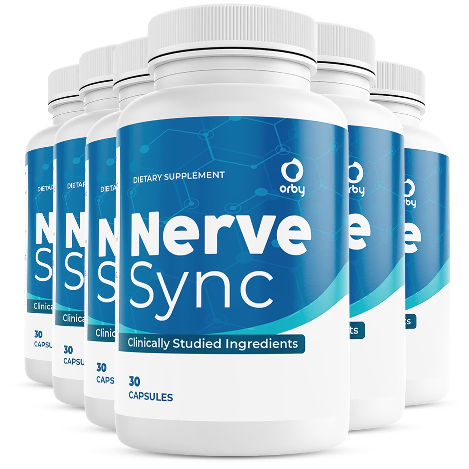 Orby NerveSync Natural Daily Wellness Supplement with Plant-Based Ingredients Non-GMO GMP Certified Made in USA 30 Capsules 6-Month