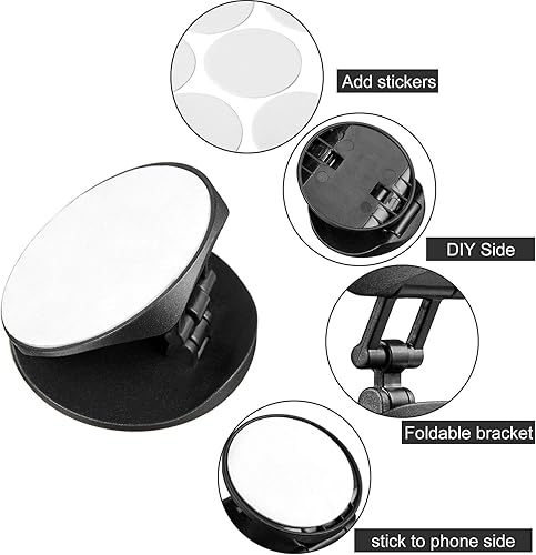 Miniatura 9 de Weewooday 30 Soporte de agarre para teléfono con adhesivo de doble cara Soporte extensible para casi teléfonos (blanco)