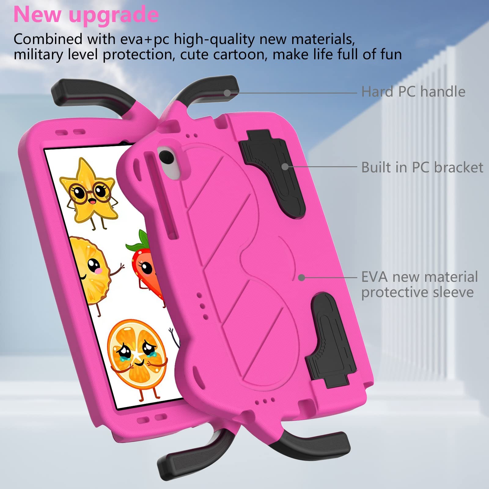 Couverture de tablette Étui de protection léger en EVA compatible avec Samsung Galaxy Tab A7 10,4 pouces (SM-T500/T505/T507) Housse résistante aux chocs compatible avec les enfants – Coque de tablette