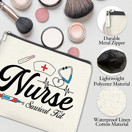 Miniatura 3 de TSUYAWU Regalos de enfermera para mujeres, regalos divertidos para enfermeras, bolsa de maquillaje, regalo para la escuela, enfermera, accesorios de