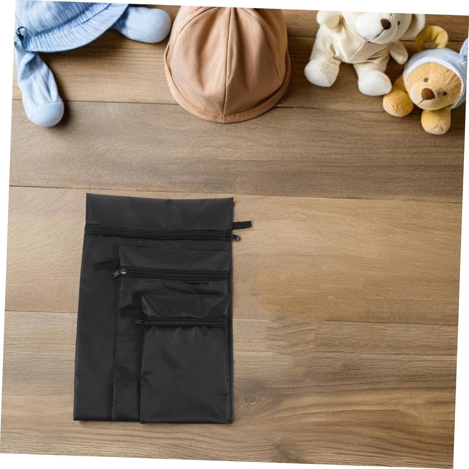 3pcs Diaper Storage Bag Set – Waterproof Nappy Organizer Pouch with Zipper – Multi-size Wet Dry Bags for Travel Stroller and Essentials