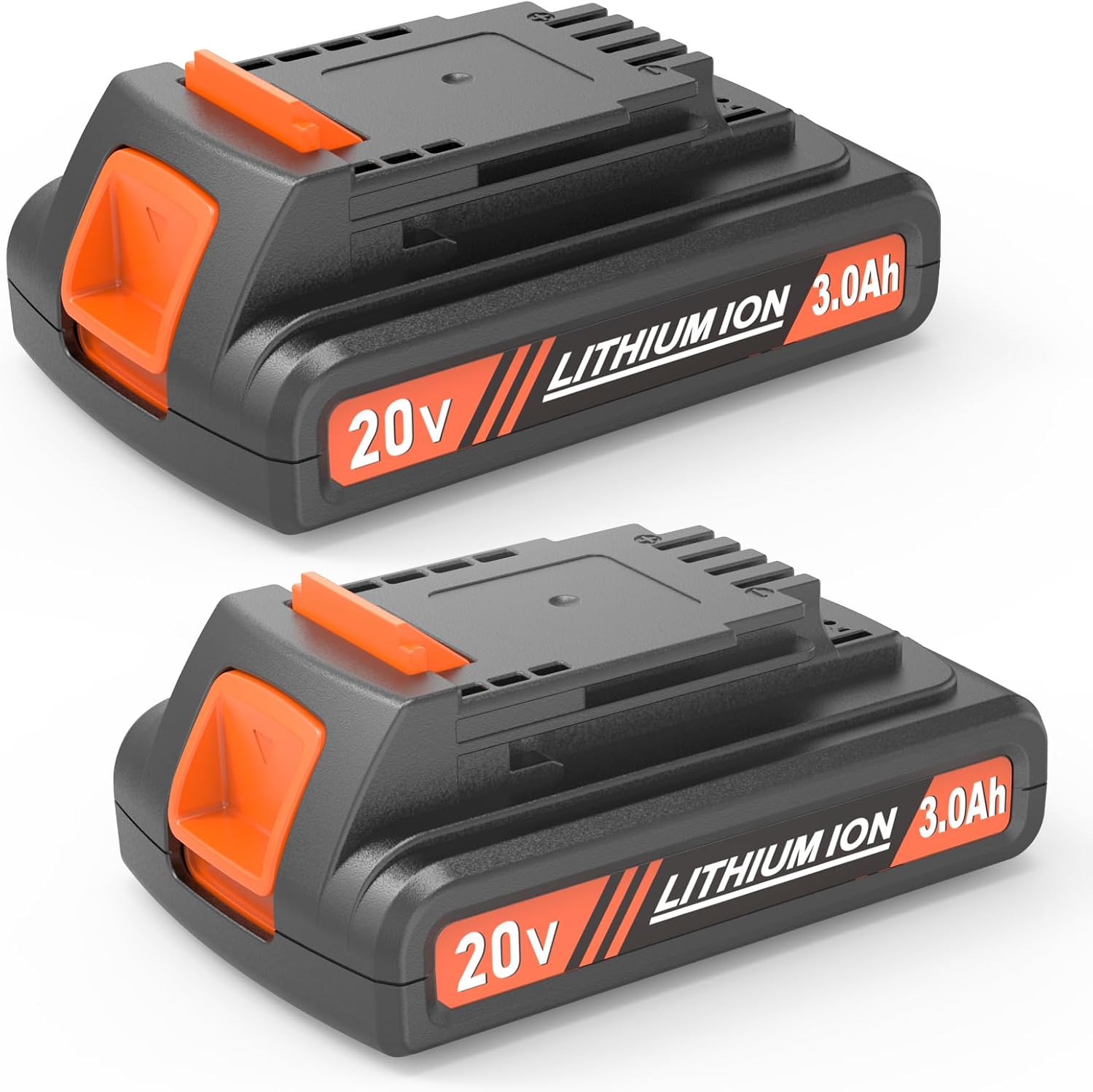 2 Pack Extended Capacity 3.0Ah 20v Battery Replacement for Black and Decker 20 Volt Max Lithium Battery LBXR20, Compatible with All Black and Decker 20v Cordless Power Tools and Charger.