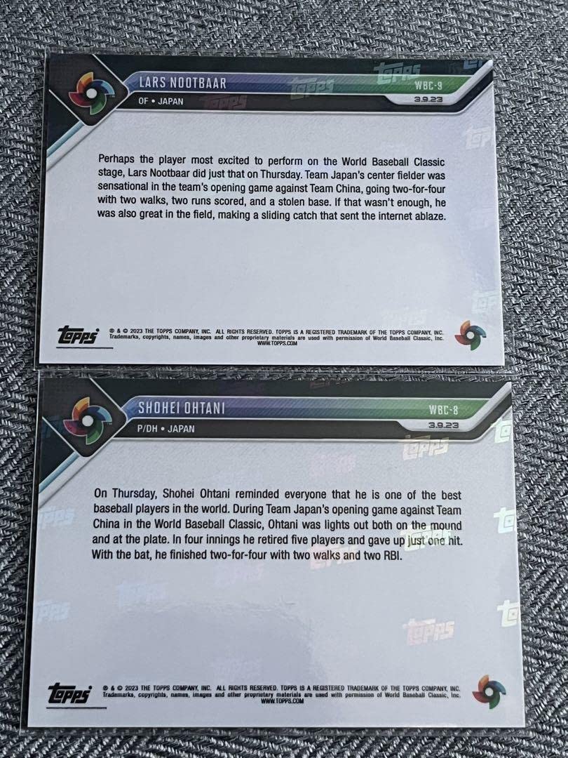 Amazon.co.jp: WBC 2023 Topps Now 中国戦 カードセット 大谷