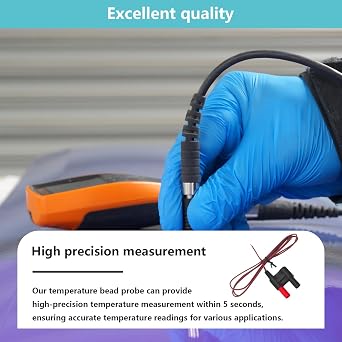 80BKA Type K Thermocouple, Temperature Bead Probe Fits Fluke Multimeter