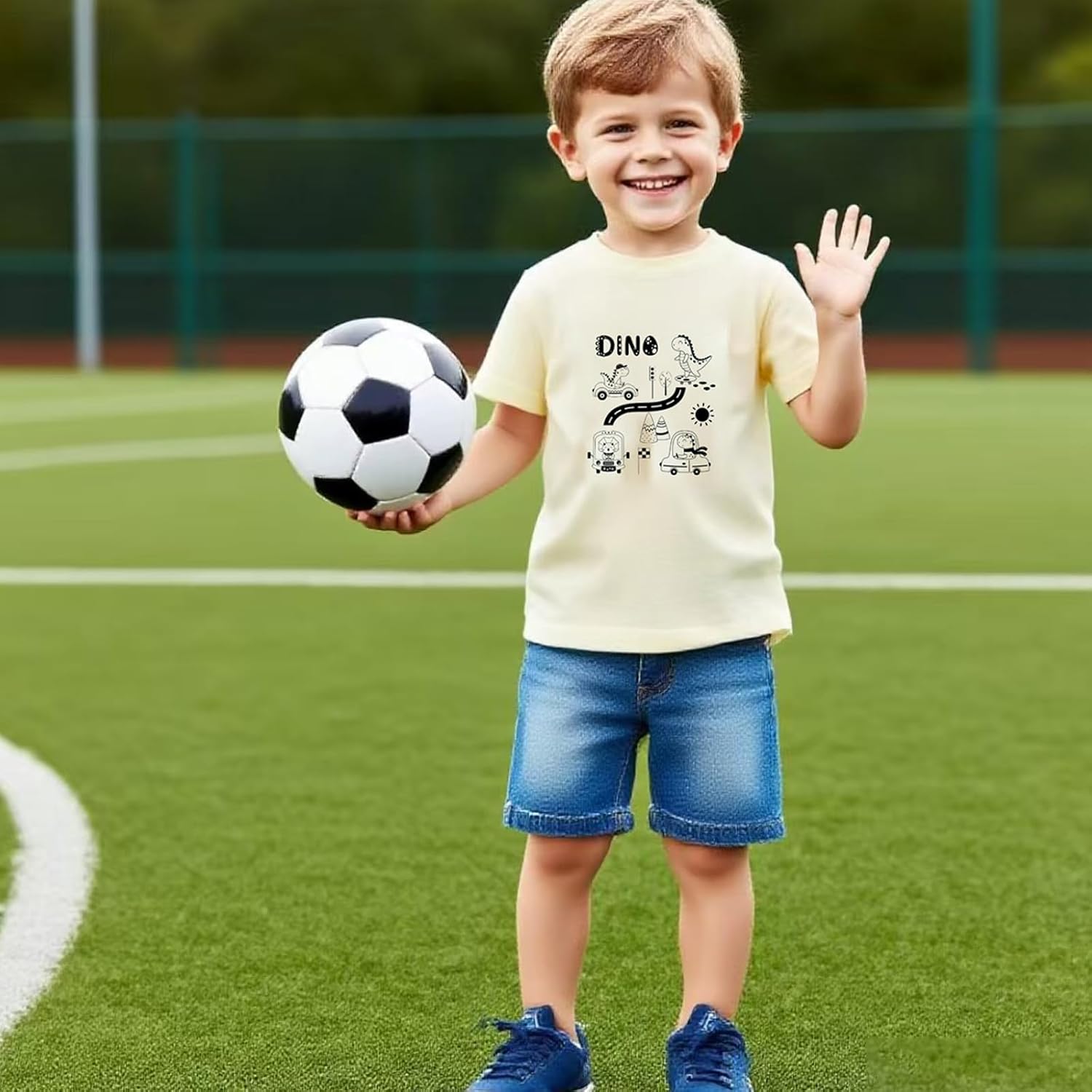 Toddler Little Boys Girls Dinosaur T-Shirt Kids Summer Short Sleeve Graphic Cotton Tee Top - Image 4