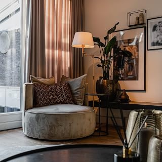 Qazqa - Floor lamp Bronze with White Shade and Adjustable arm - Ladas Deluxe- - Modern - Suitable for LED E27 | 1 Light - Fabric Floor lamp - Suitable for Living Room I Bedroom I