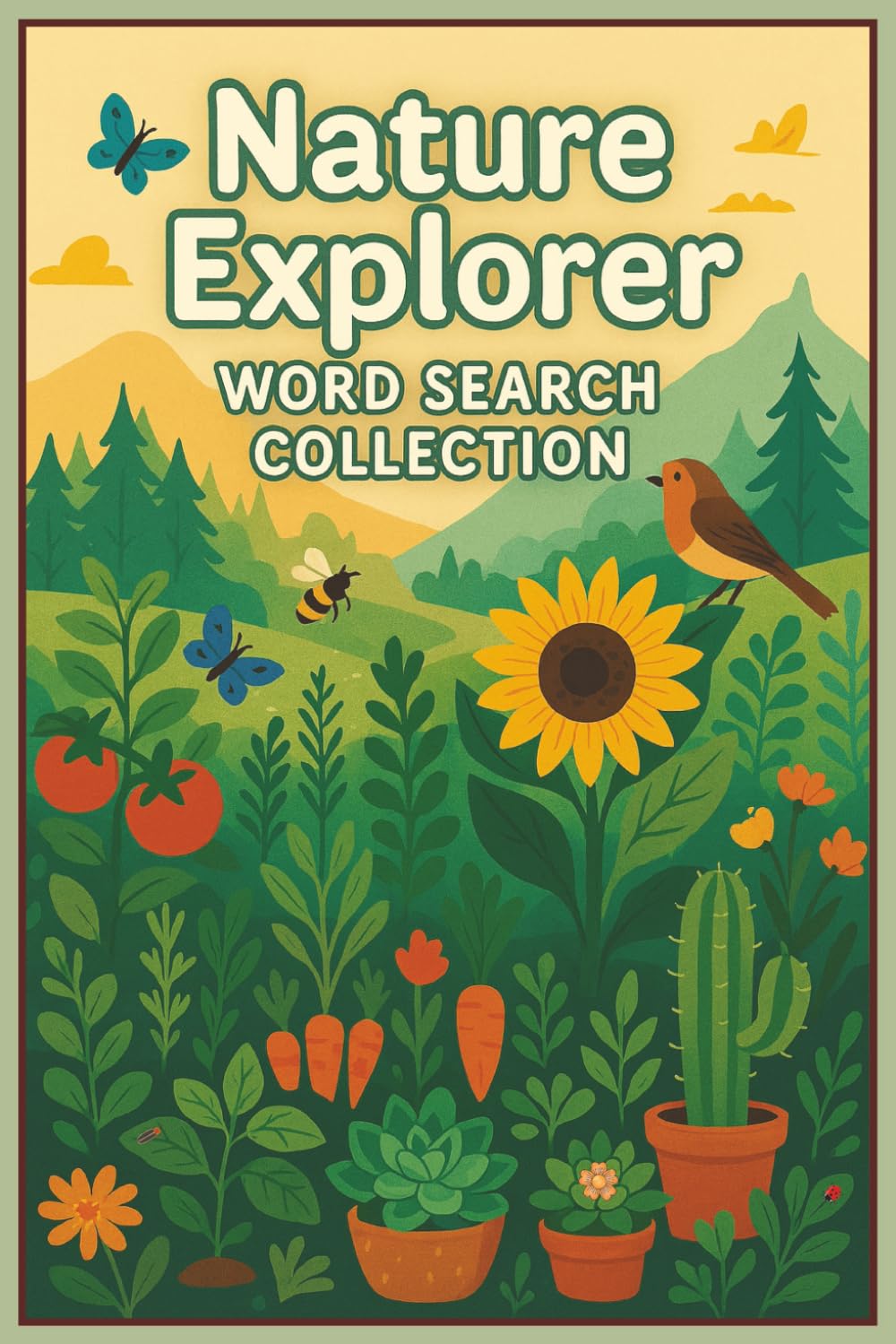 Nature Explorer Word Search Collection: 55 Nature‑Themed Word Search Puzzles Featuring Gardening, Wildlife, Houseplants, Beekeeping & More