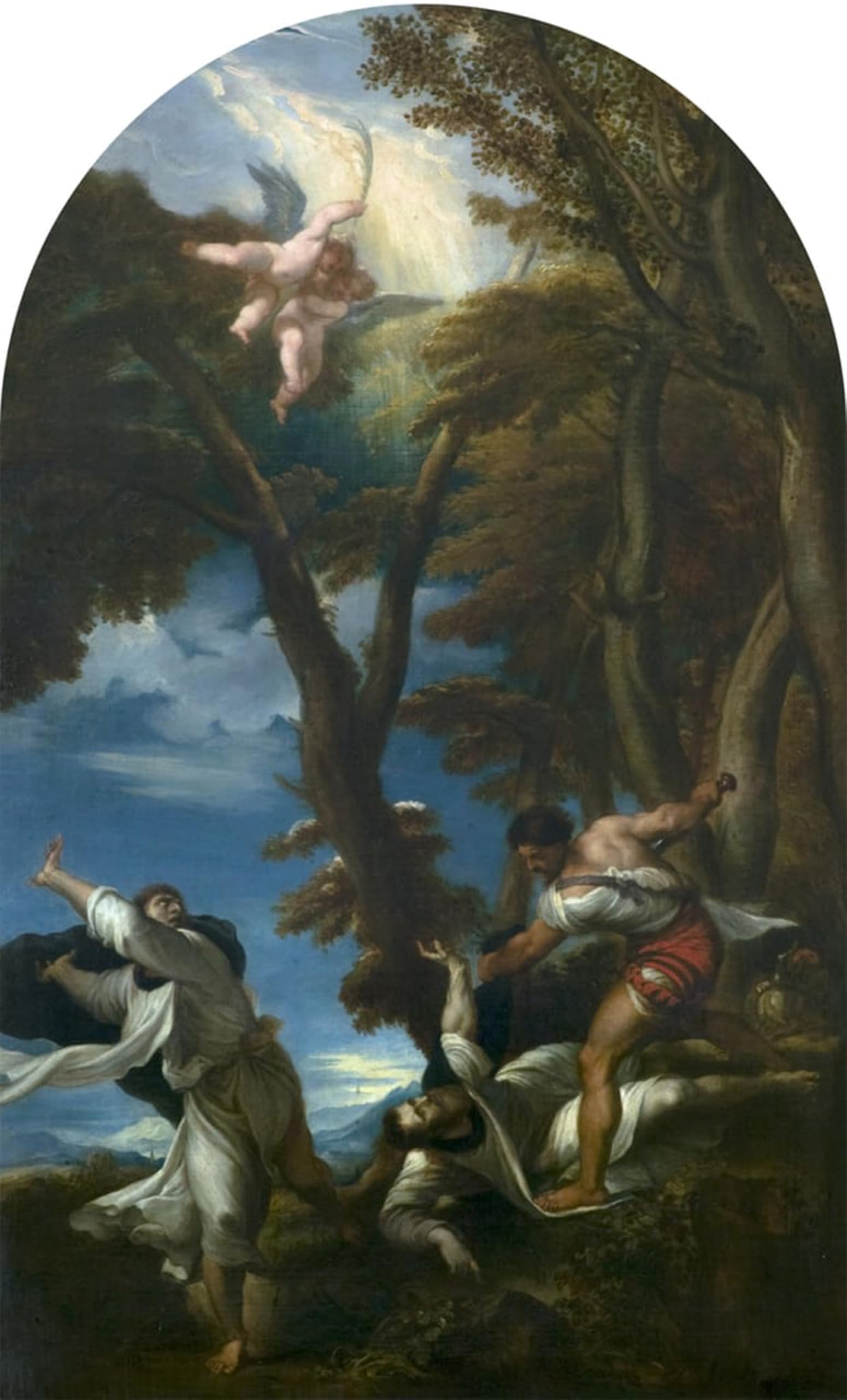 POSTERIIk Vintage Print Pop Art Landscape Artwork the Death of St Peter the Martyr After Titian by William Hilton Art Prints for Office Home Decor 60x90cm