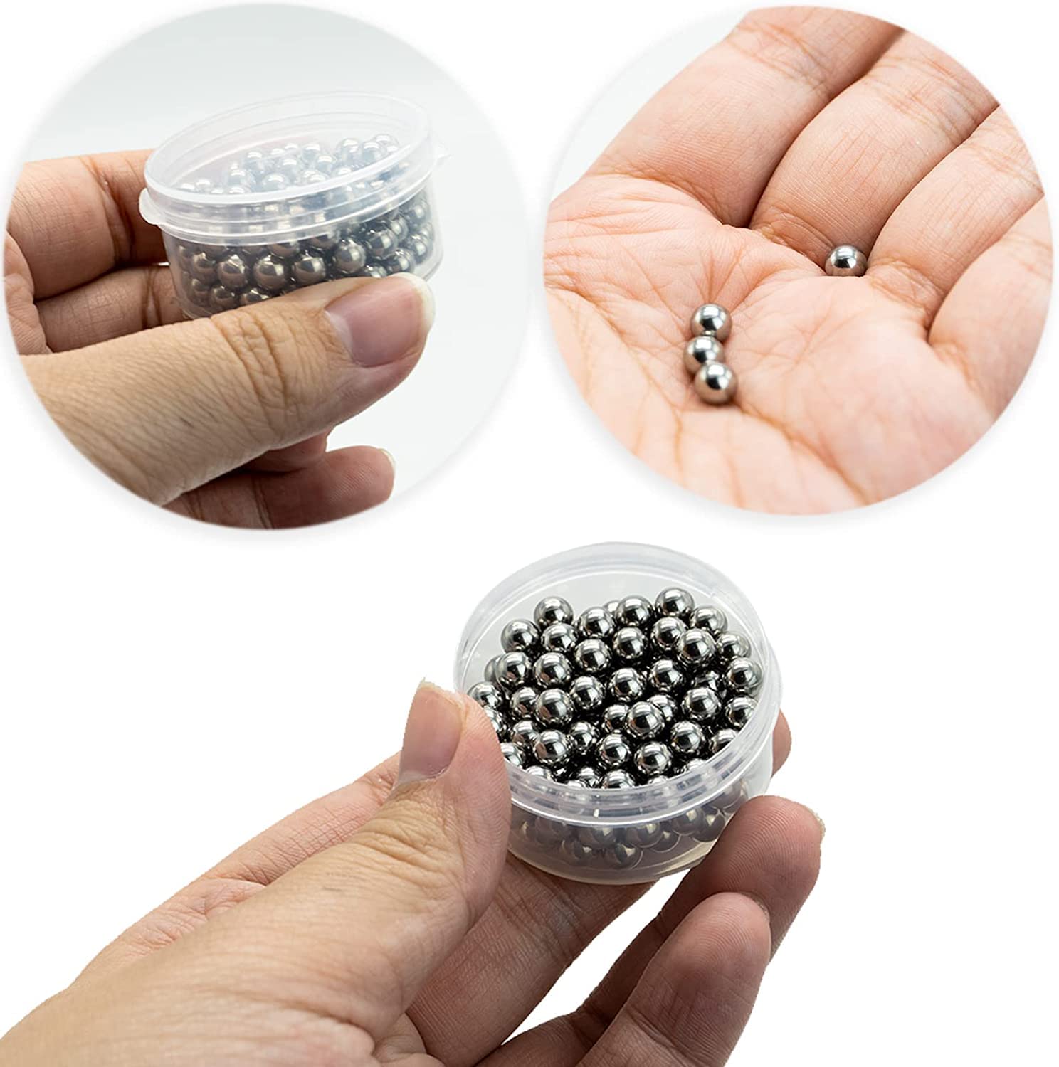 120 Sfere Miscelatore Per Vernice Acrilica In Acciaio Inox 5,5 Mm – Riutilizzabili, Per Agitare E Pulire - 3