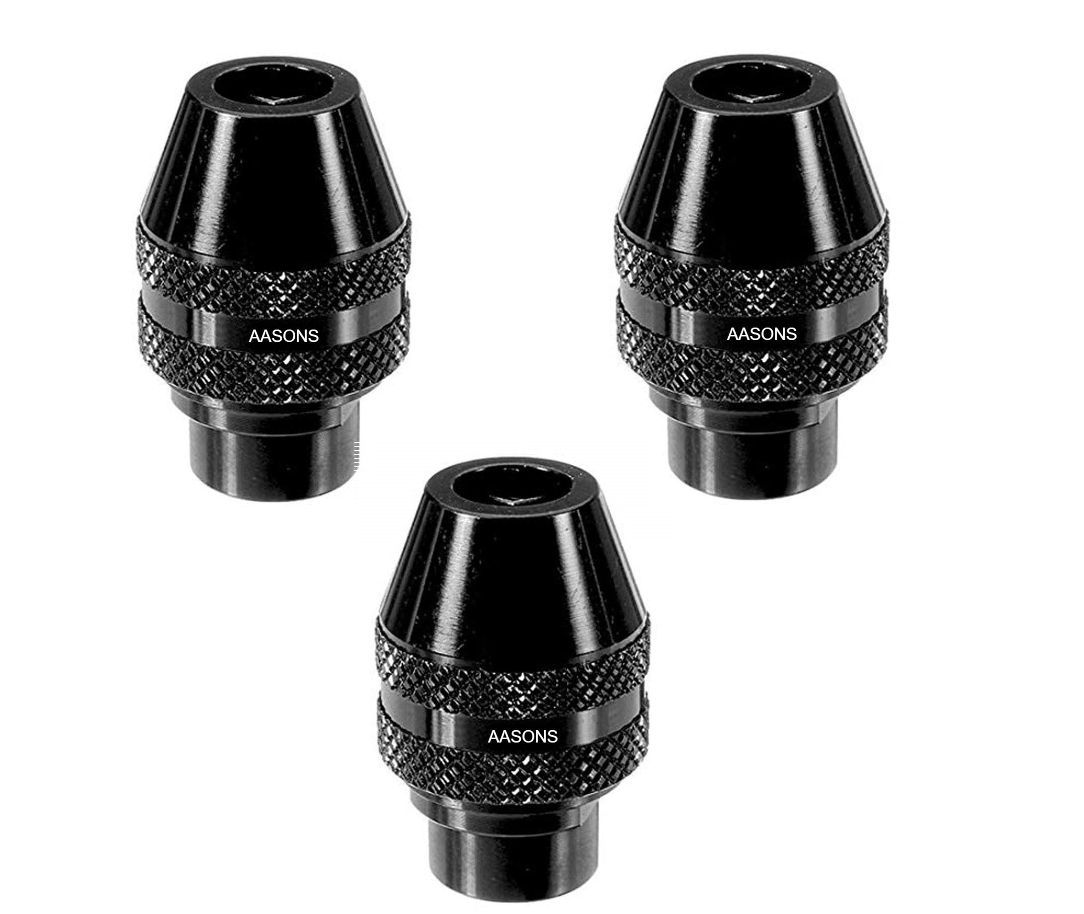AASONS Quick Change Keyless Mini Micro Drill Chuck 0.8-3.2mm For Die Grinder | Convert Collet Holder To Chuck | Pencil Straight Grinder Attachment Rotary Tool Work | Compatible With Dremel (Pack Of 3) (B0D4R4N4T3) Amazon Price History, Amazon Price Tracker