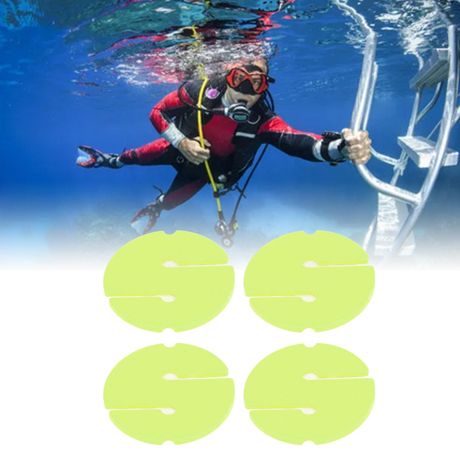 Rope Line Dive Marker, Lichtgewicht Cave Diving Line Circle Marker voor Technisch Duiken (Fluorescerend geel Rope Line Dive Marker, Lichtgewicht Cave Diving Line Circle Marker voor Technisch Duiken (Fluorescerend geel