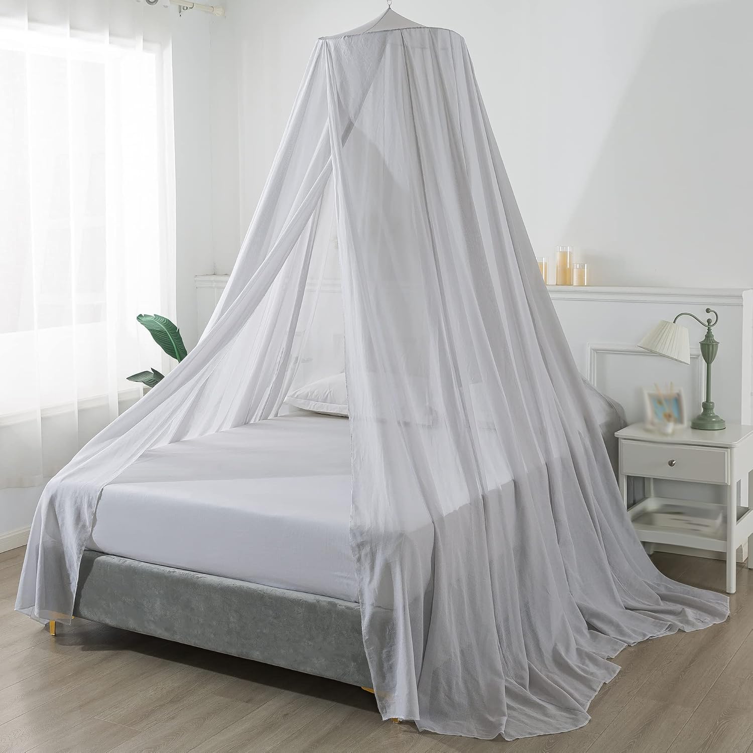 Elektromagnetisch Abschirmendes, Weiches Baumwoll-bettzelt, Moskitonetz Für Zuhause, Silberfaserisolierung, Schlafschutz Vor Wellen Und Insekten White Single Size 50x230x800cm