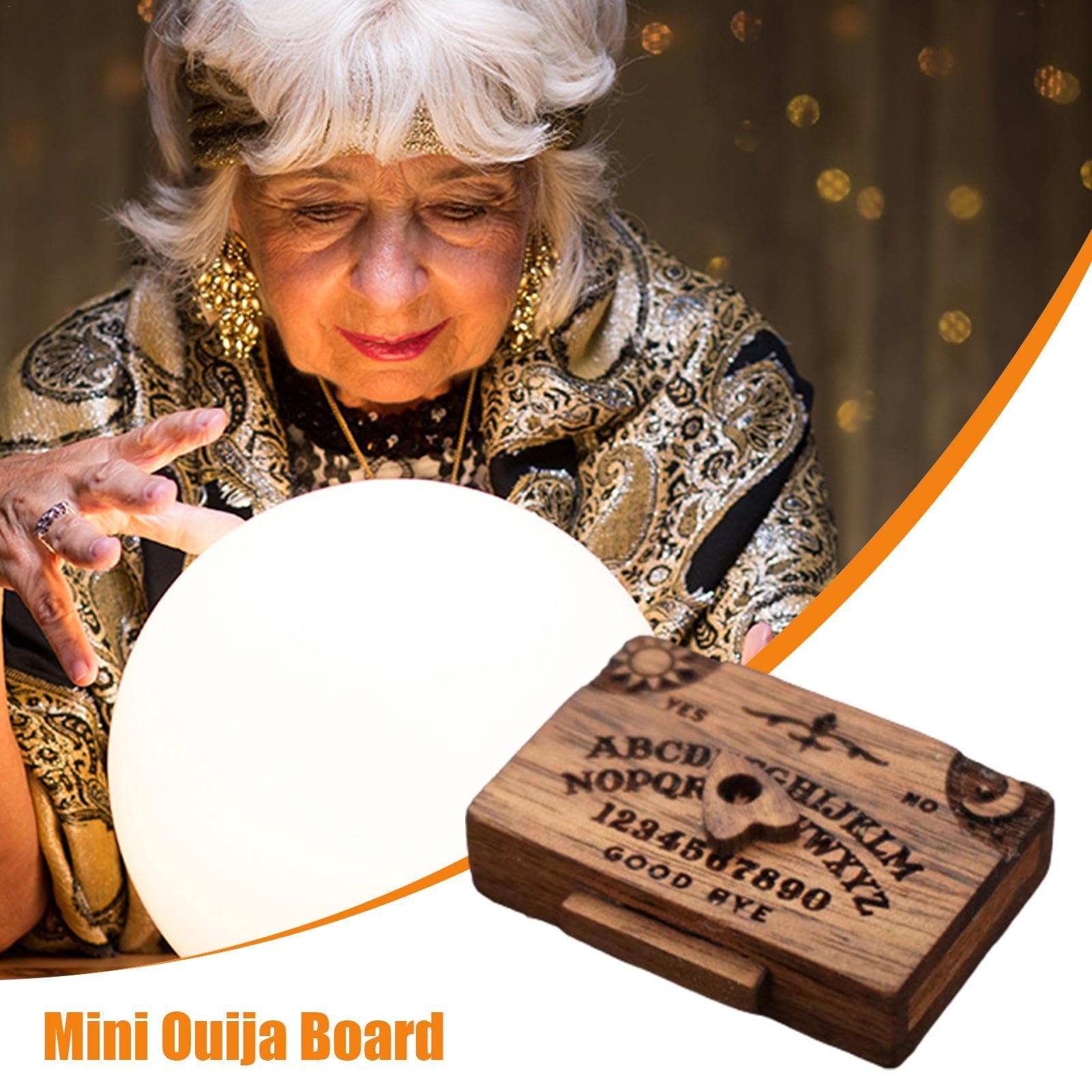 Miniatur-Ouija-Brett Aus Holz Mit Schublade & Planchette – Handgemachte Deko Für Mystik-Fans