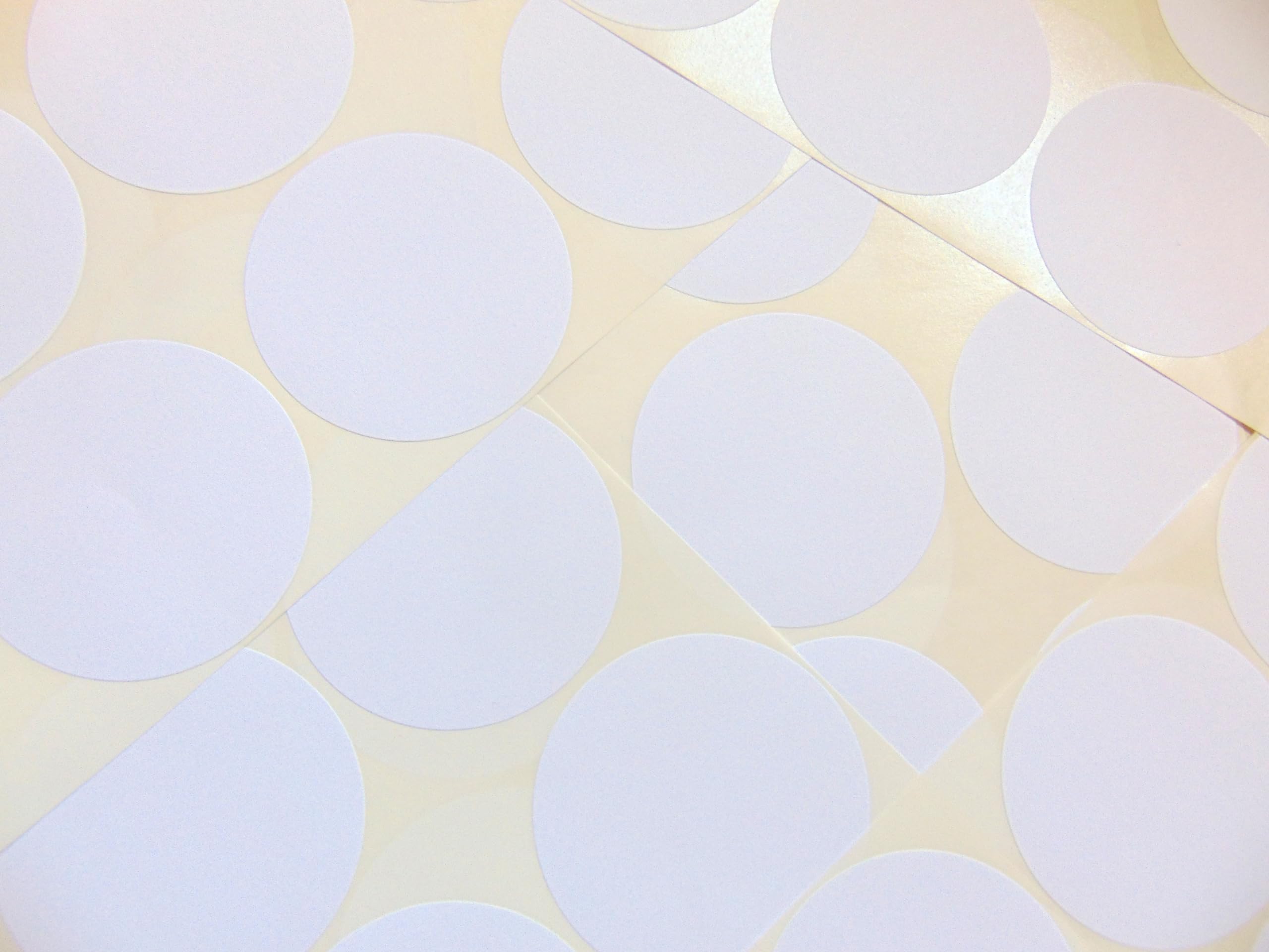 Minilabel White Circular Round Plain Blank Matt Paper Stickers Sticky Labels Various Sizes (51Mm (2") Diameter - 54 Labels Per Pack)