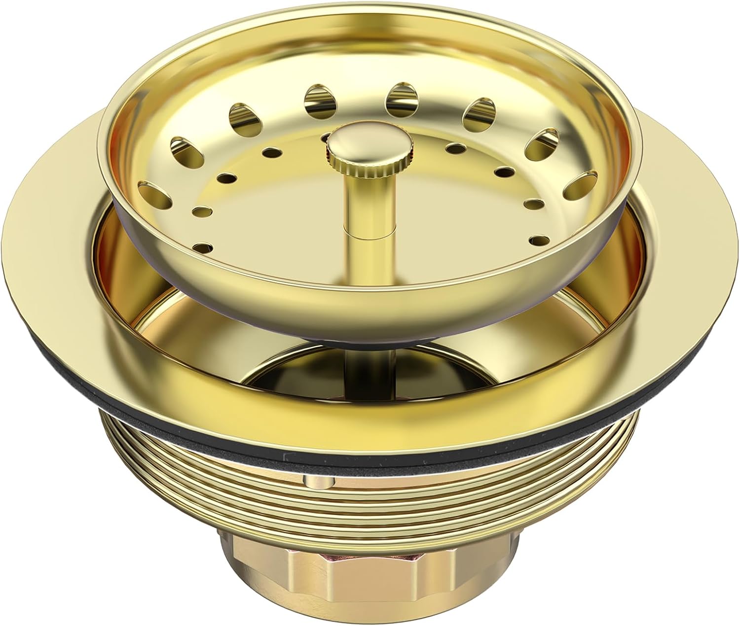 BOTEMY Stainless Steel Gold Sink Drain Strainer Kit 31/2 inch Kitchen