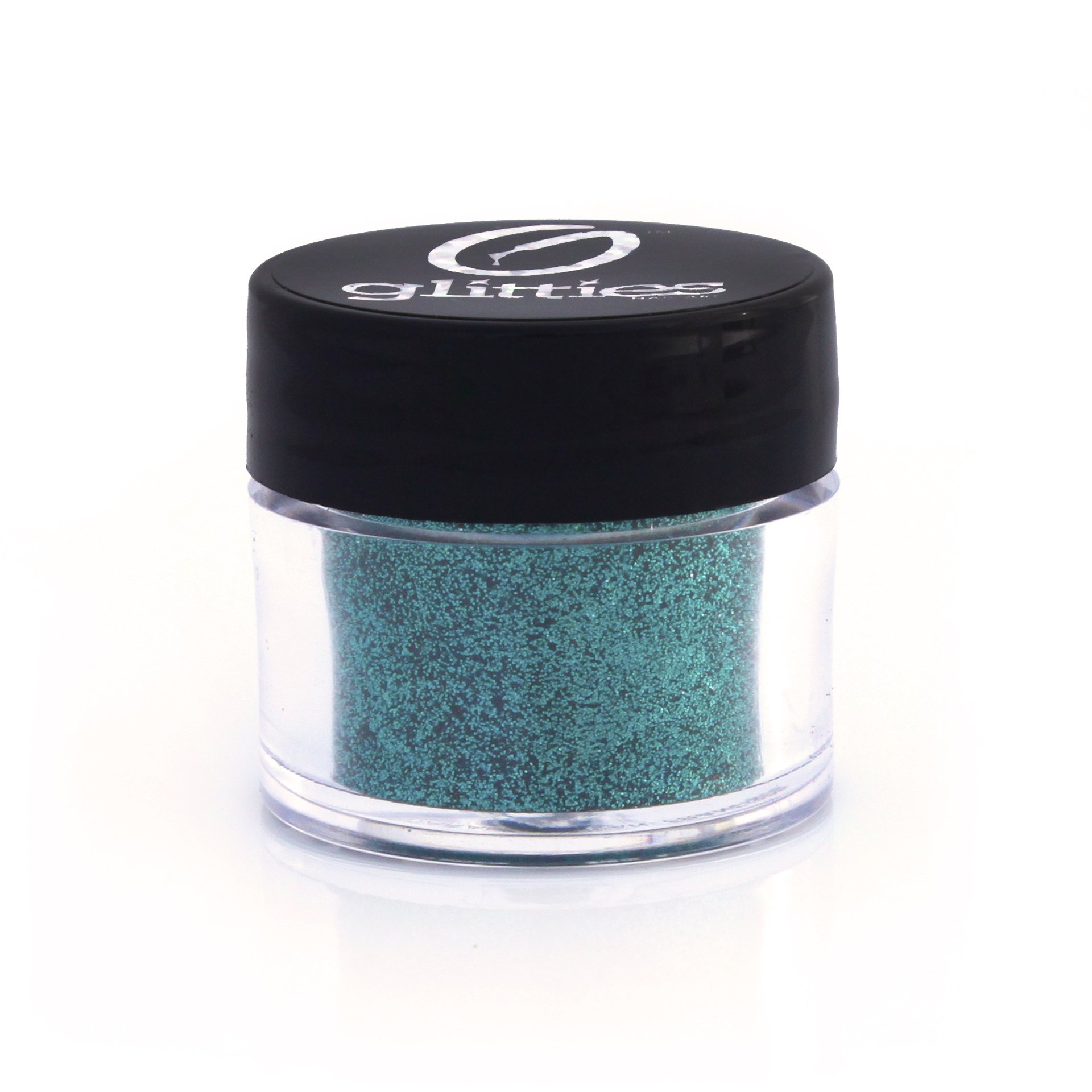 Glitties - Turquoise Shimmer - Cosmetic Grade Fine (.008") Loose Glitter Powder Safe for Skin! Perfect for Makeup, Body Tattoos, Face, Hair, Lips, Soap, Lotion, Nail Art - (10 Gram Jar)