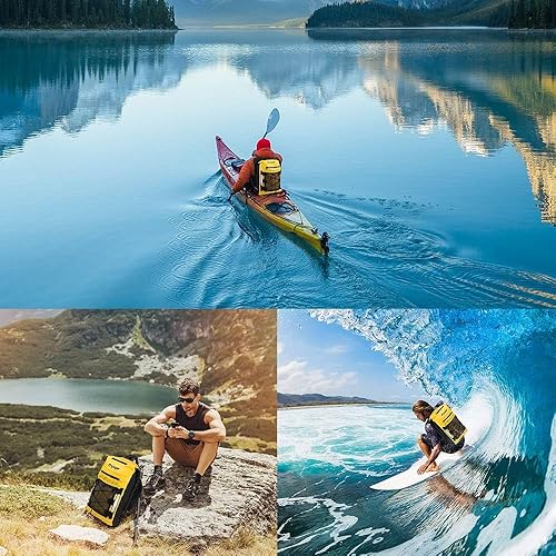 Miniatura 5 de Mochila impermeable flotante de 25 L, bolsa seca impermeable para mujeres y hombres, bolsa impermeable para kayak, playa, navegación