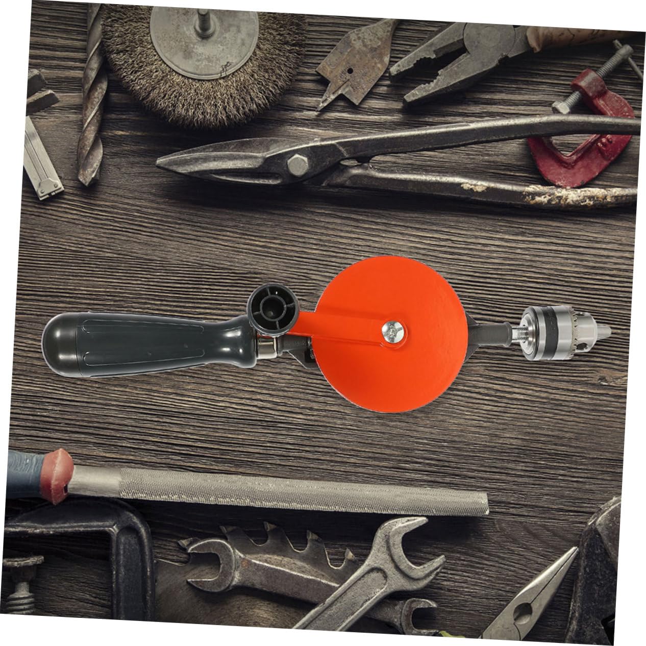 OSALADI 1 Set Hand Drill Hand Tools Can Punch Opener Portable Puncher Hand Manual Drill Puncher Tool Hand Crank Drill Tool Small Drill Manual Drill Small Hand Held Drill Black Iron