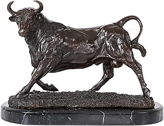 Bronze Bull Figurine Statue Animal Sculpture Art Home Office Desktop DÃ©cor Gift