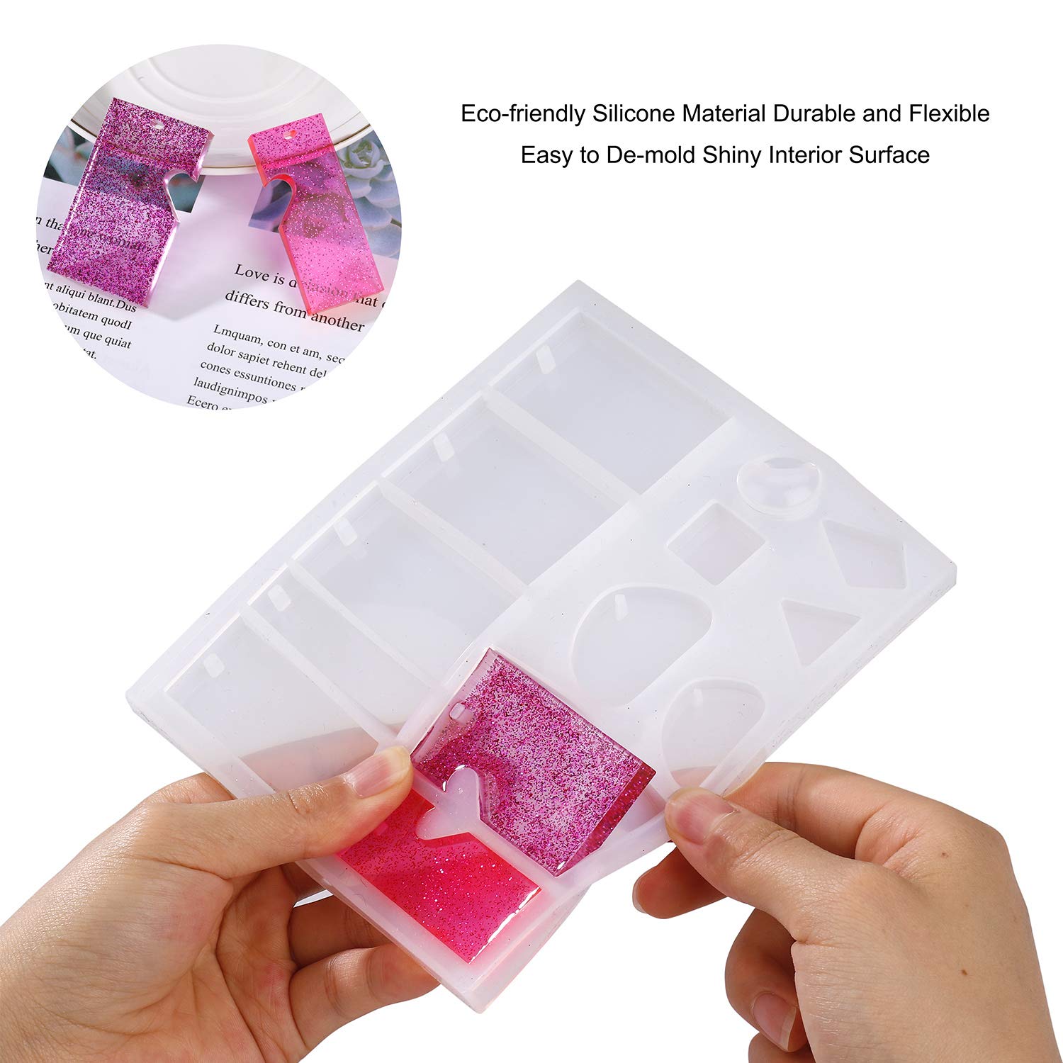 MengH-SHOP Stampo In Silicone Resina Muffa Di Pendente Set Di Colata