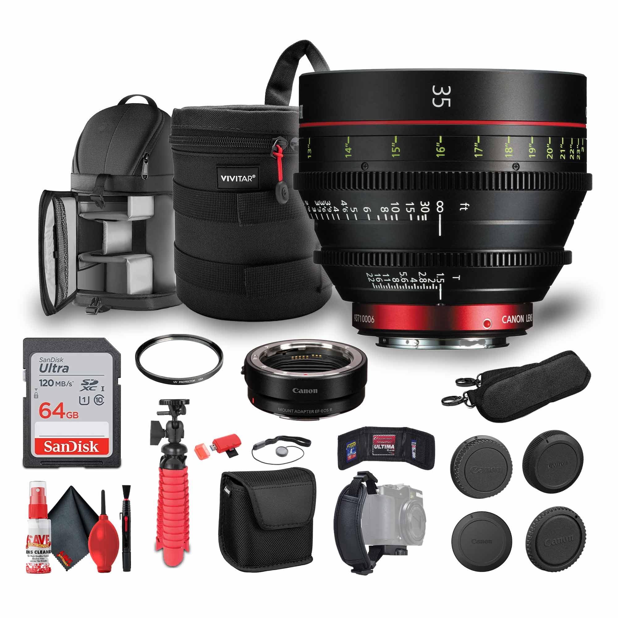 CANON シネレンズ CN-E 35mm T1.5 L F（フィート表記） Canon Cinema Prime Lens CN-E 35mm T1.5 L F (EF Mount) | Band Pro