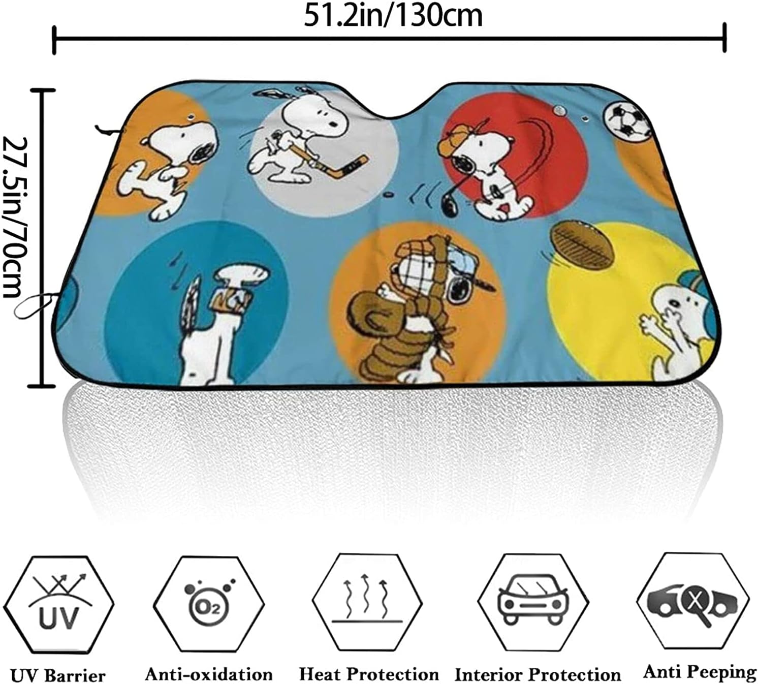 スヌーピー サンシェード 車 フロントサンシェード 日除け 軽自動車 吸盤 Uvカットキャラクター アニメ 車用品 ｋｉｓｙｍｅａｒ 130 かわいい 時間指定不可 雑貨 グッズ 70cm おしゃれ