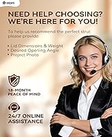 Vista 8 de IAQWE - Amortiguadores de gas de 20 pulgadas, 67 libras/300 N con montaje tipo L para cubierta de barco, cama de caravana, almacenamiento, caja