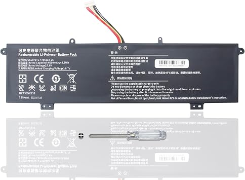 UTL-4766133-2S Battery for ONN Surf 100002434 100003497 Y1333W WU133W K1412W for Haier Leadpie M1 Tablet PC UTL-3978110-2s 7.6V/45.6Wh/6000mAh