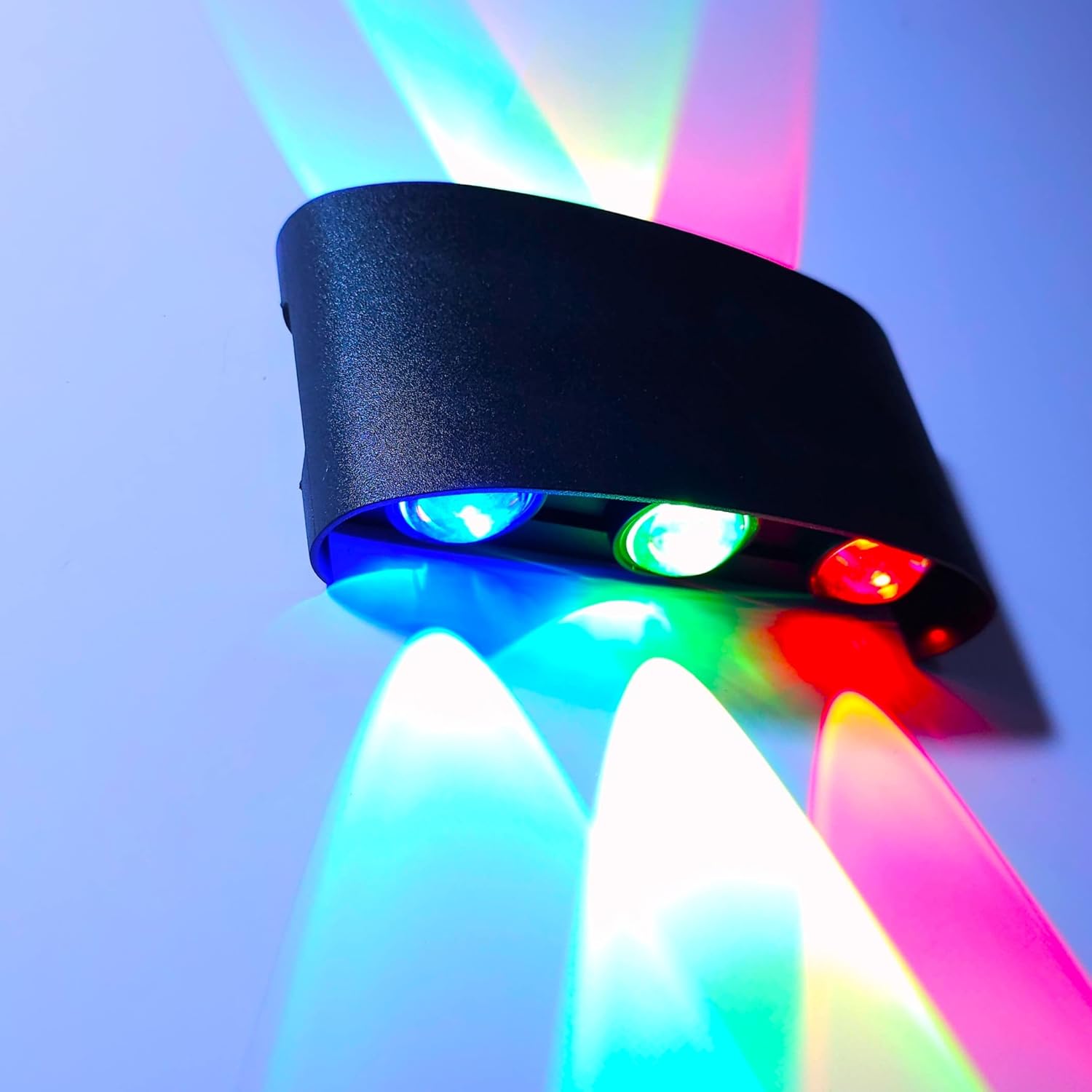 PIXORA Oval Outdoor Waterproof LED Wall Step Light Fixture Lamp, 6 Side