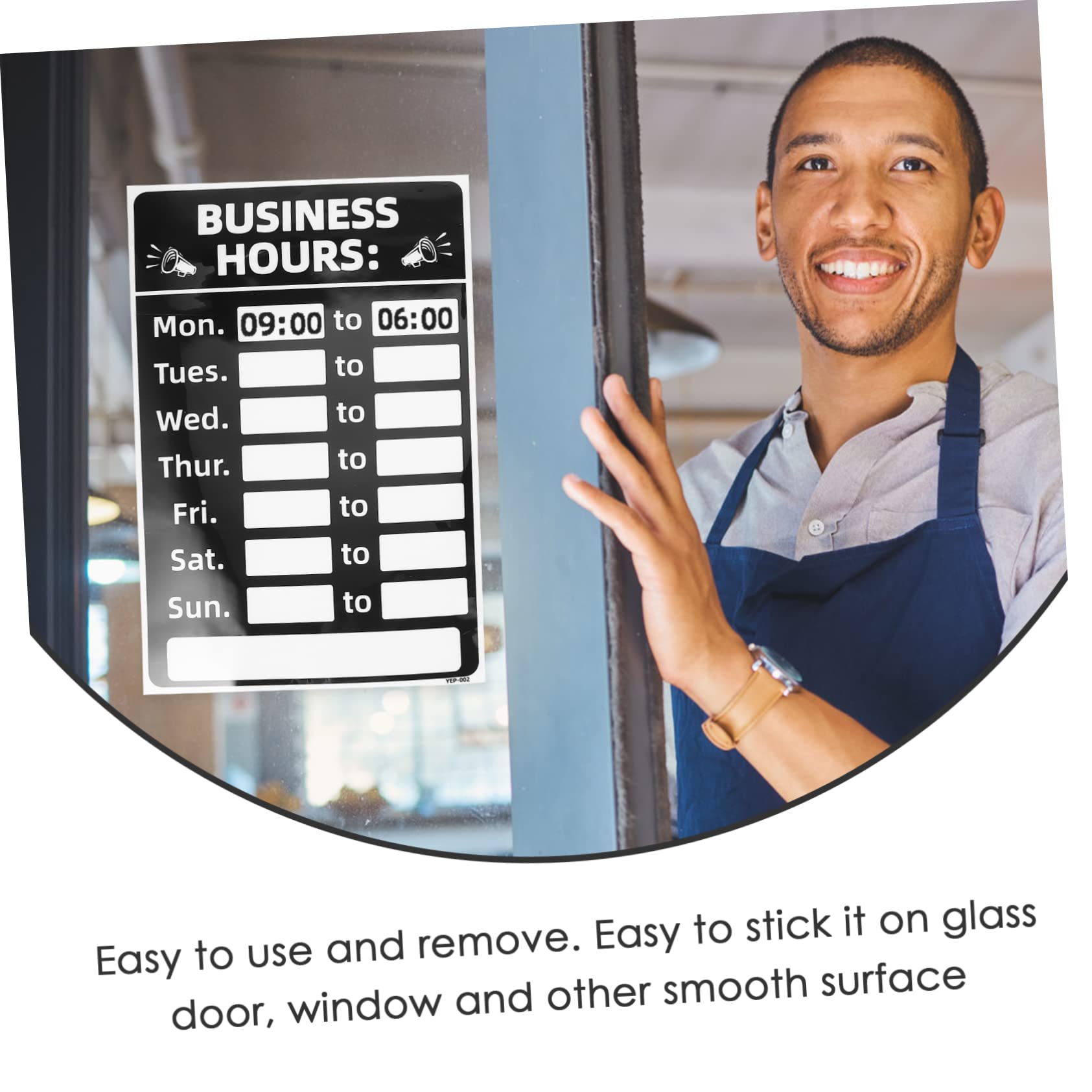 ULTECHNOVO 5sets Insegna Orari Di Apertura e Chiusura Per Attività Commerciali Adesivo Pratico e Resistente Per Ristoranti Caffetterie Negozi e Bar Materiale Sicuro e Facile Da Installare