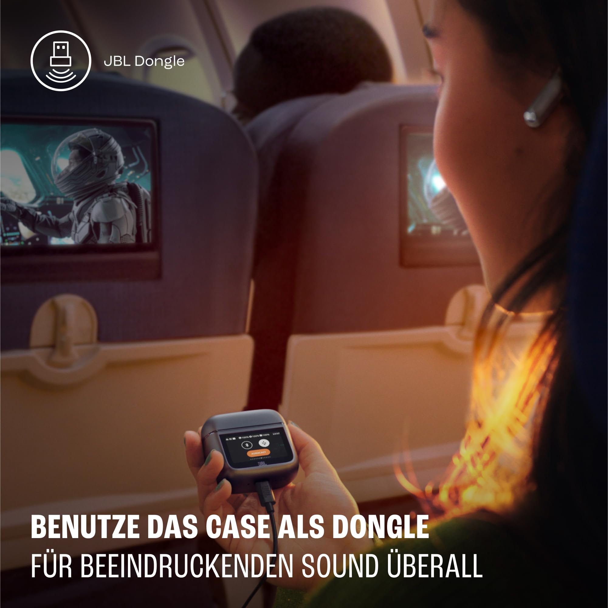 JBL Tour Pro 3, True Wireless Bluetooth-Kopfhörer mit intelligenter Ladebox, 40 h Akkulaufzeit, True Adaptive Noise Cancelling 2.0 und JBL Spatial 360 Sound mit Head Tracking, Schwarz