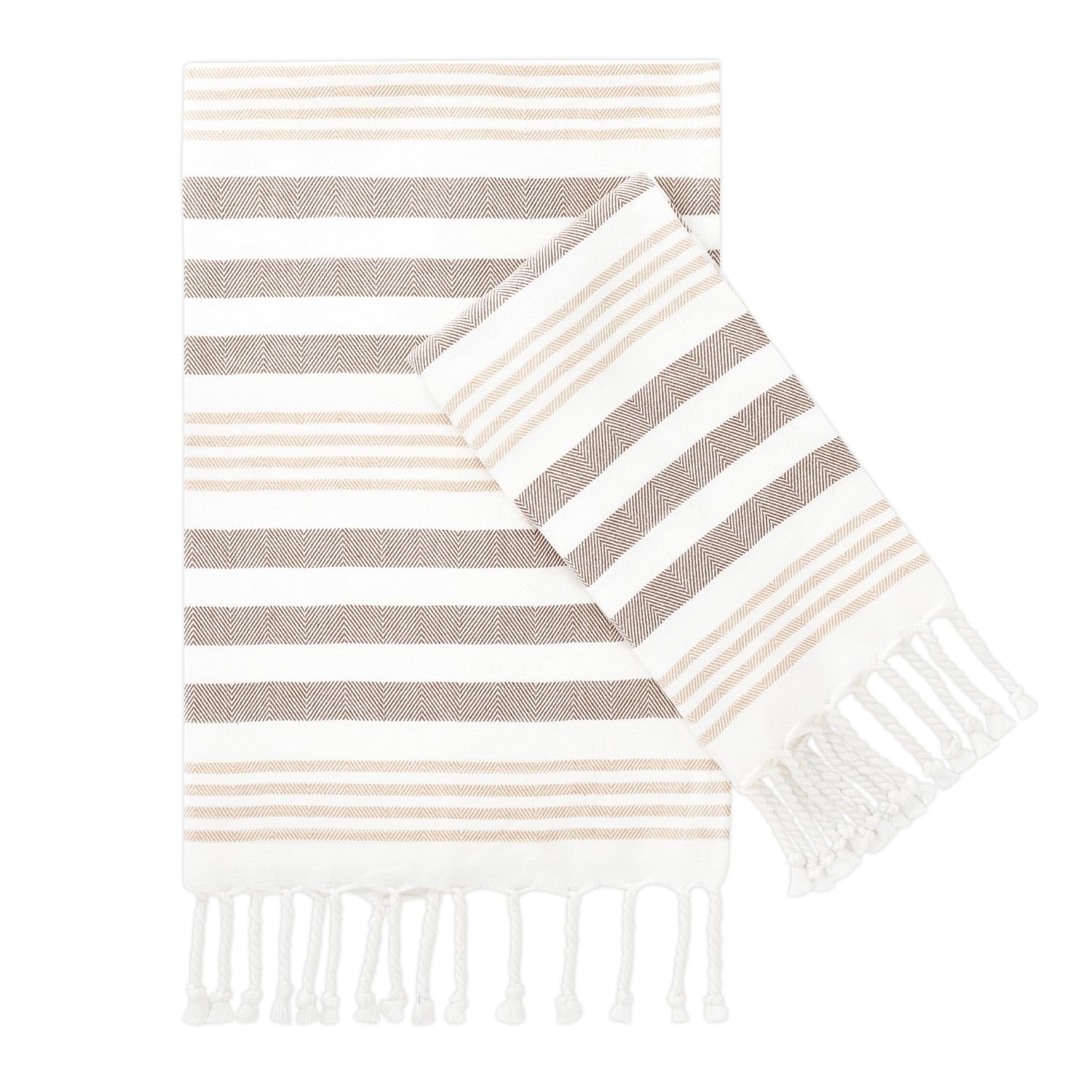 Folkulture Hand Towels for Bathroom | Set of 2 (16 x 30) Decorative Hand Towel with Hanging Loop | 100% Cotton Turkish Hand Towels Set | Boho Hand