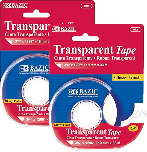 Miniatura 9 de BAZIC 3/4" X 1296" Cinta Transparente con Dispensador