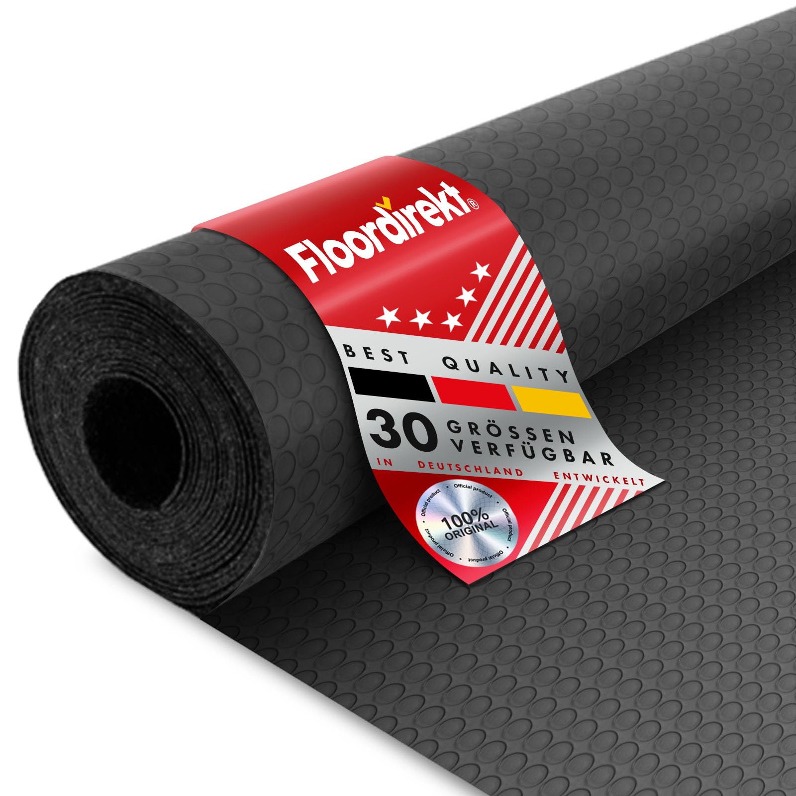 Floordirekt Noppen Anti-Rutsch-Matte Meterware - 100 x 60 cm - Schutzmatte - Bodenmatte mit Noppen - Gummiläufer für Keller, Garage, Werkstatt, Industrie