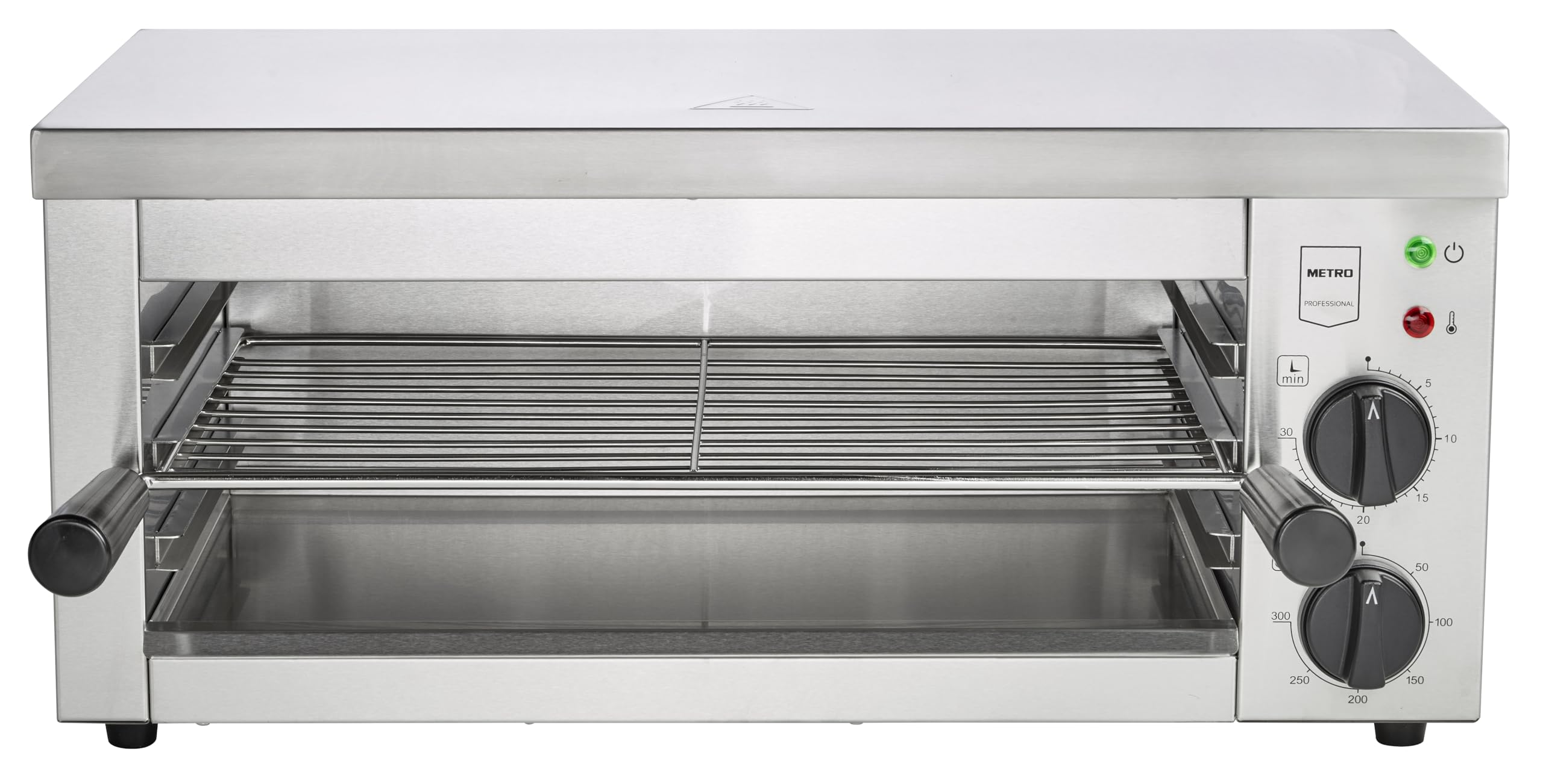 METRO Professional GSL1001 Salamandra con colector de restos, acero inoxidable, 28 x 61 x 33 cm, 2500 W