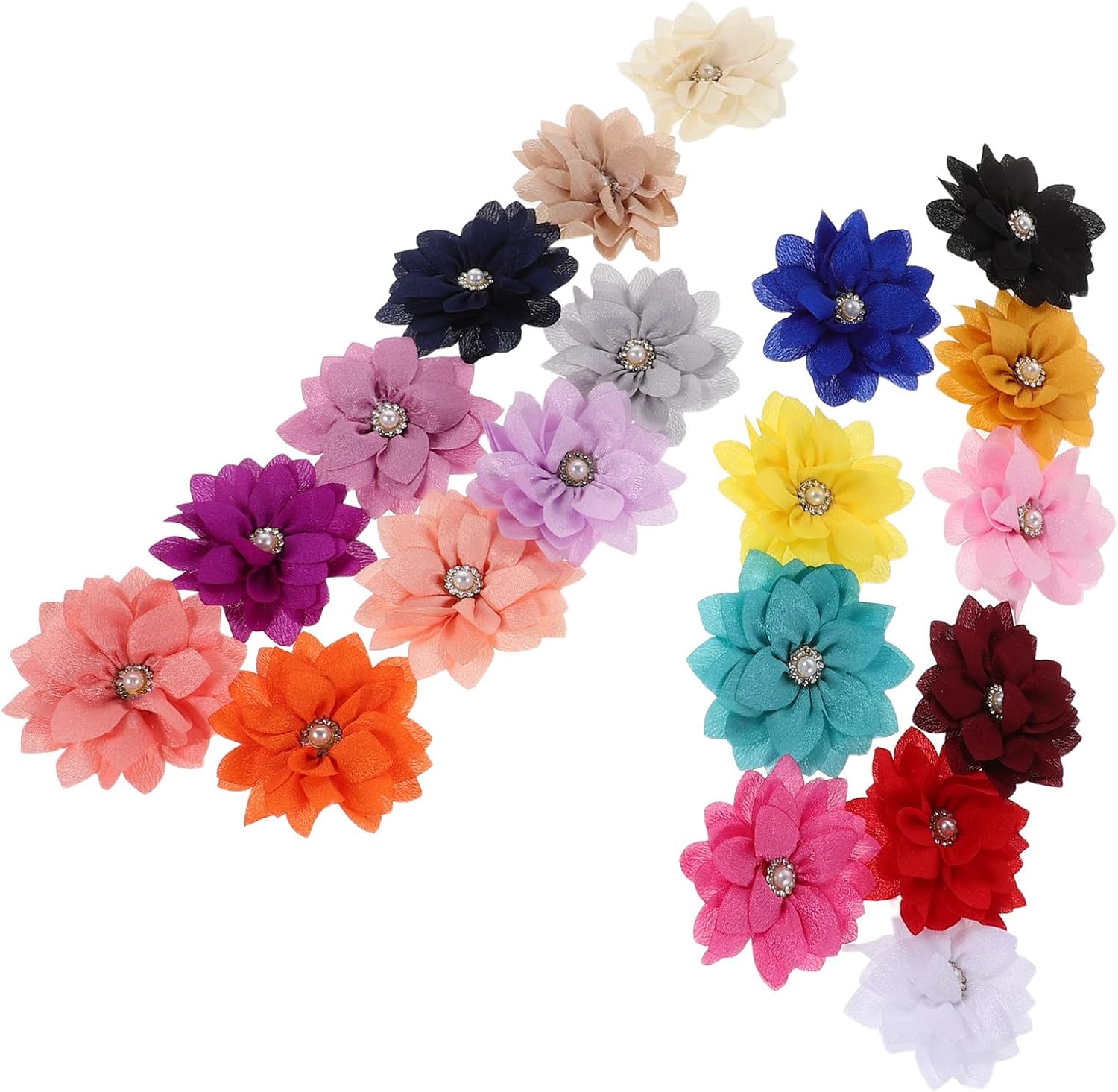 20pcs PET Collar Flower Charms with Rhinestone for Cats Puppies