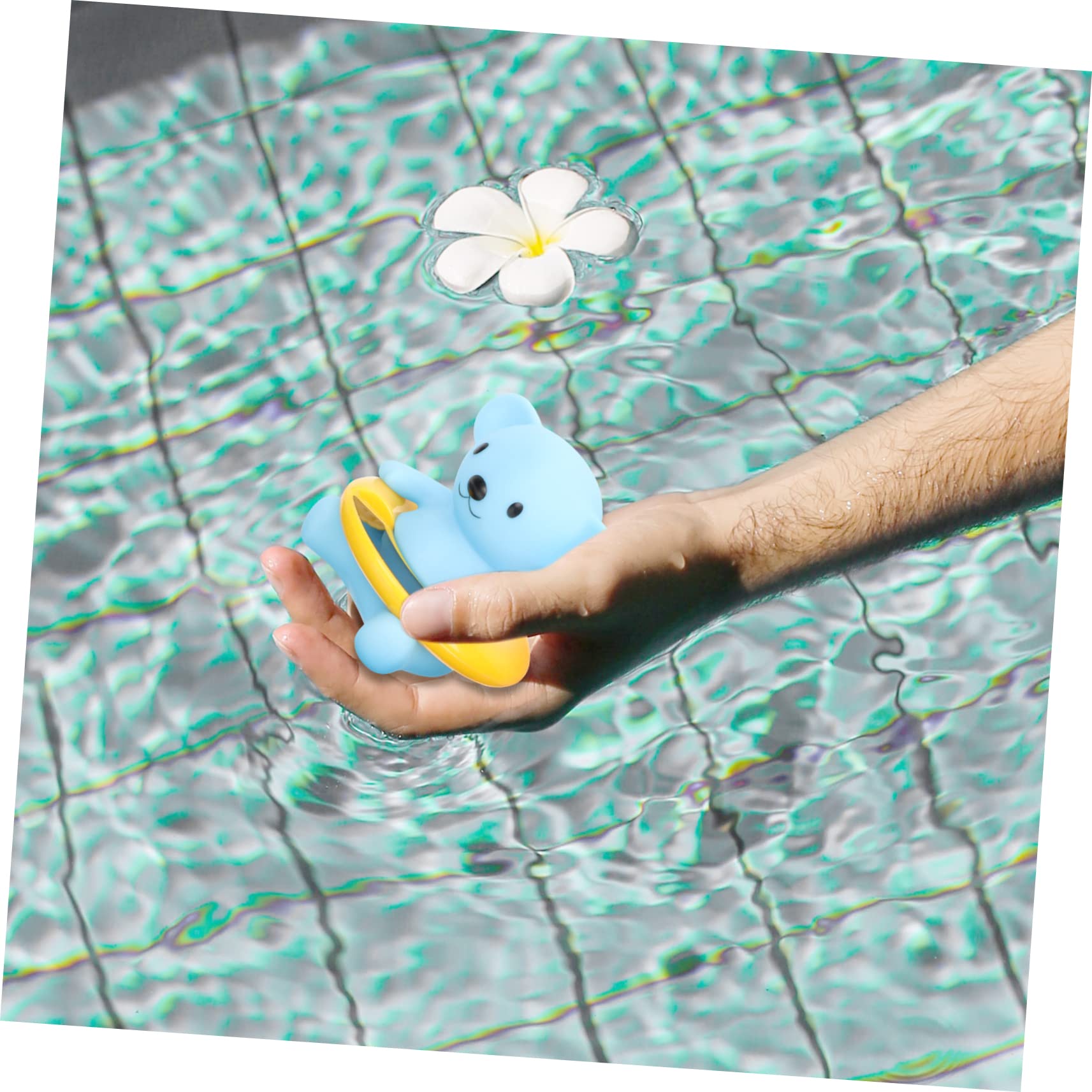 POPETPOP 3 Pz termometro per acqua termometro piscina galleggiante themomertor digitale per bambini temperatura di visualizzazione a LED per bagnetto Sky-blue