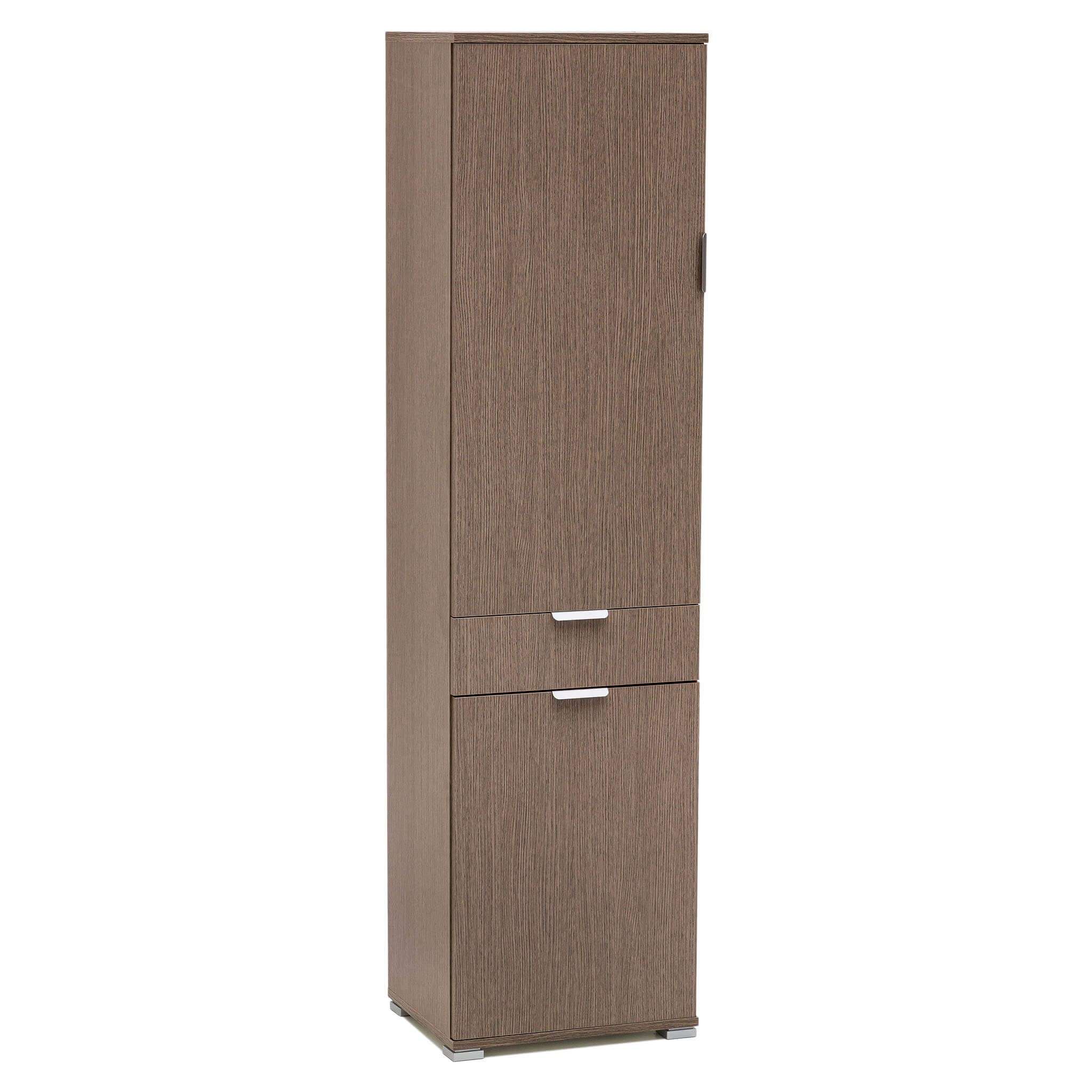 Armadio 2 Ante con cassetto Centrale in nobilitato bilaminato Linea Classic - Gray