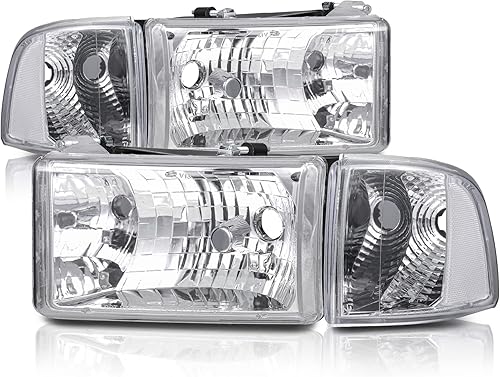 M-AUTO Par de faros delanteros transparentes compatibles con Dodge Ram 150094-02 Ram 2500 3500 24 puertas, lado izquierdo del conductor y del disponible en Yaxa Venezuela
