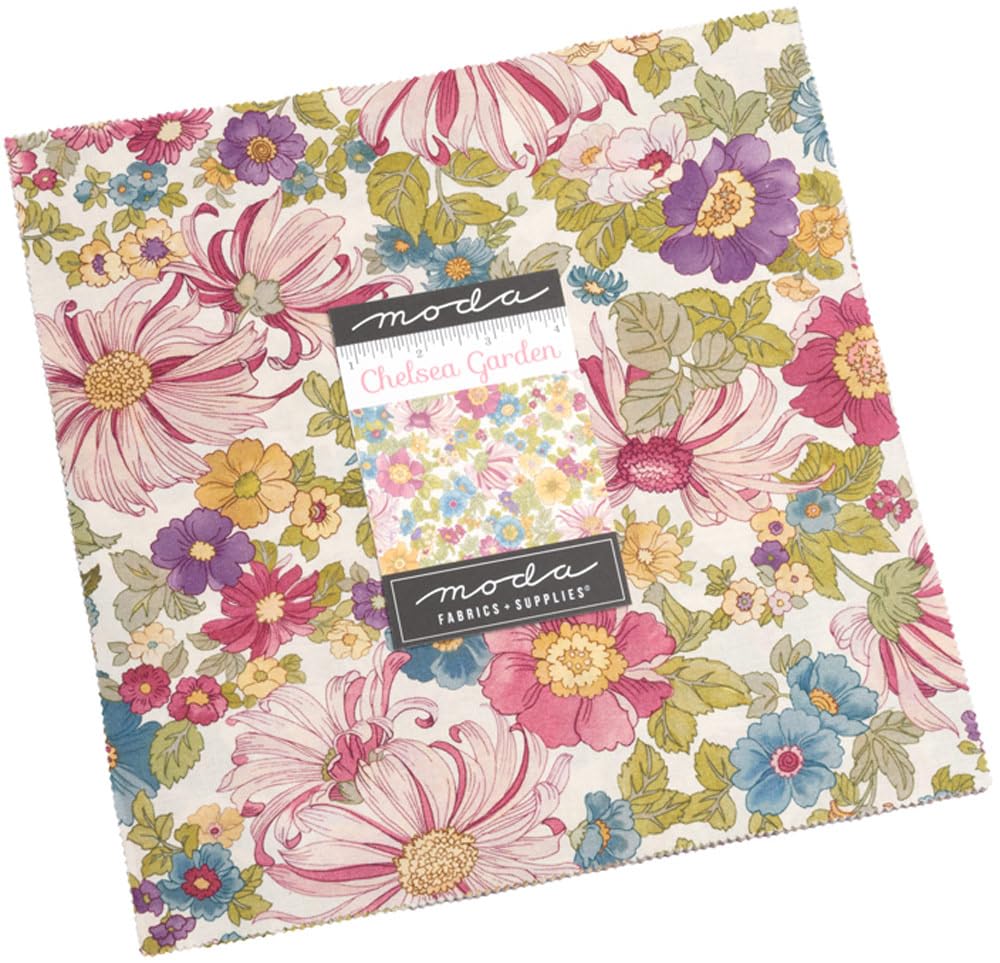 レスリー・セイヤー ネクタリンフロムザガーデン　17/21 Amazon.com: Moda Fabrics Chelsea Garden Layer Cake 33740LC