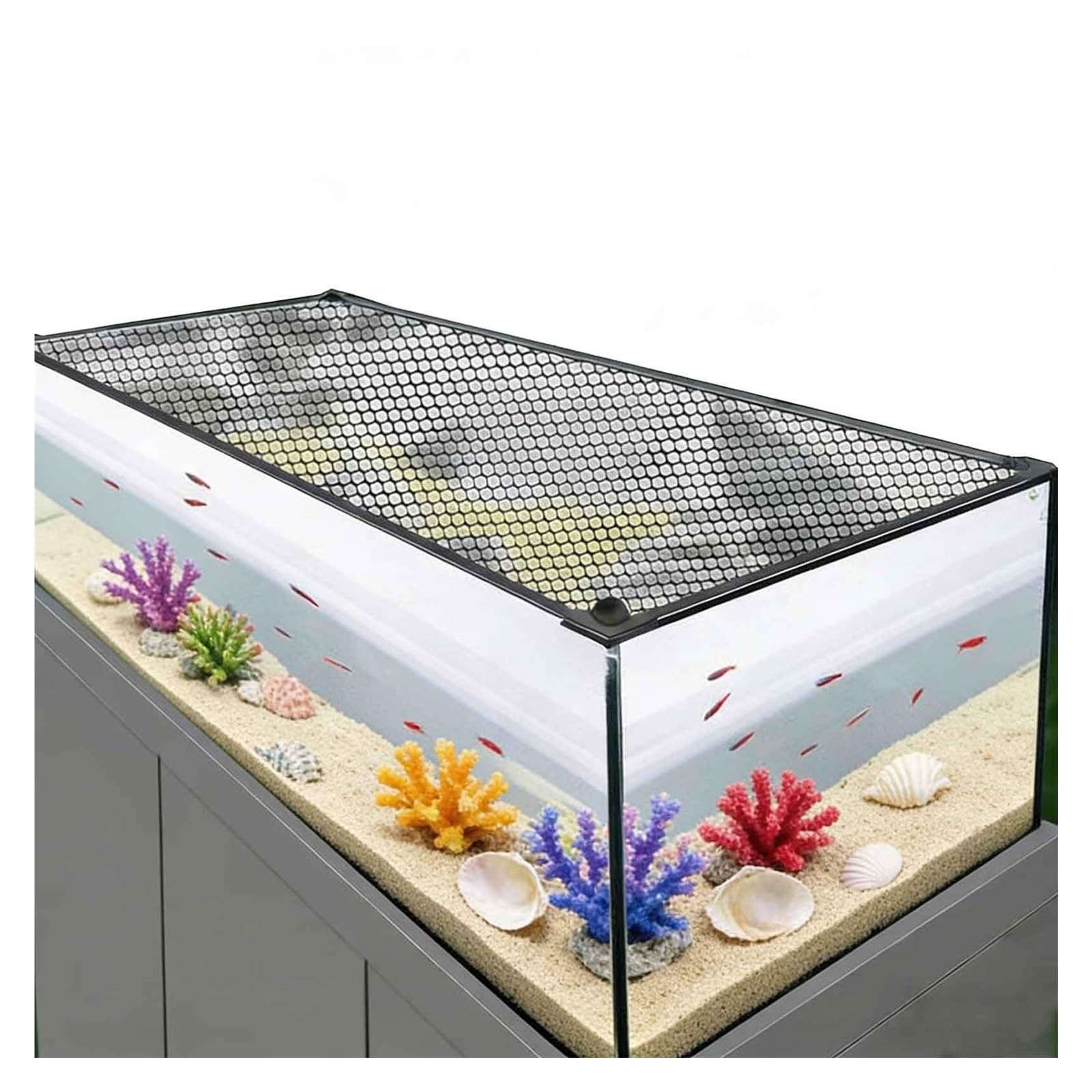 Magnetische Aquarium-Abdeckung, Aquarium-Deckel, transparenter DIY-Netzdeckel, auf Jede Größe zuschneidbar(110x60CM/43.31x23.62in)